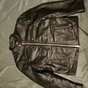 Master supply co black leather jacket